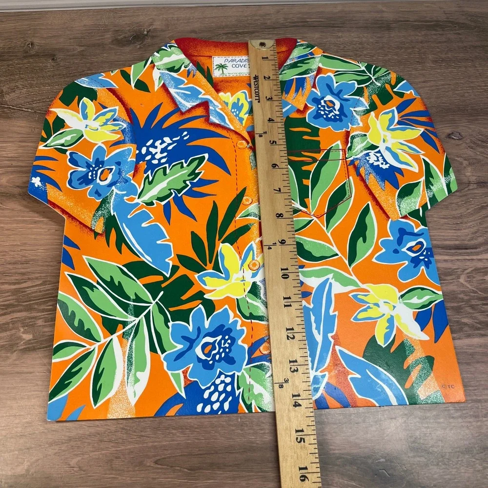 Paradise Cove Hawaiian Shirt Vinyl Placemats & Coasters Set 8pc Tropical
